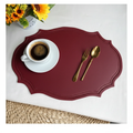 Nordic Leather Anti-Slip Table Mats – Heat Resistant PVC Placemats Set of 6 Tablemats Placemats