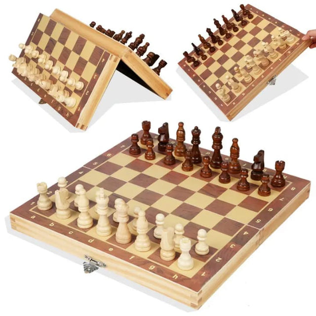 High Quality Foldable Wooden Chess Board with Internal Storage- Furaha Finds Kenya