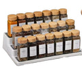 15pcs Premium Thick Glass Spice Jar Set with Bamboo Lids – 120ml Spice Organizers