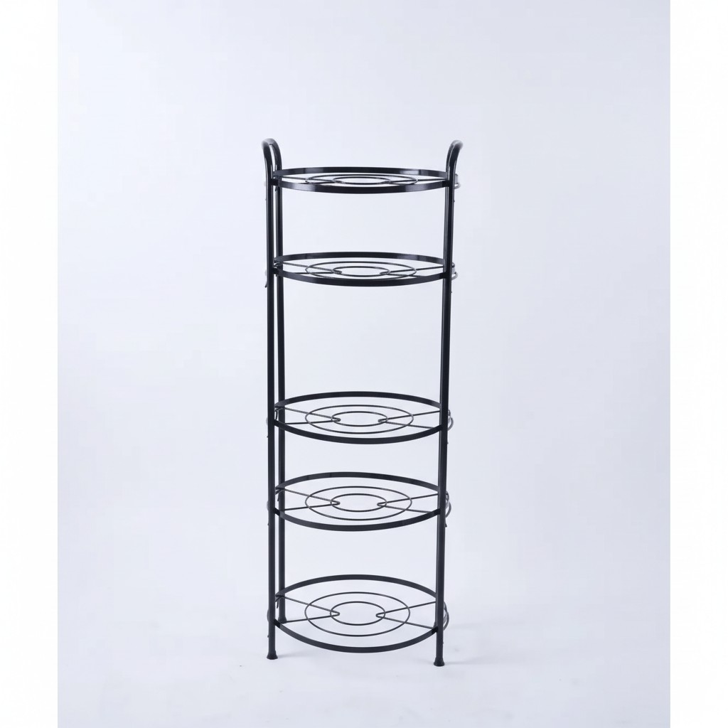 Pot Rack Holder 5 Tier Vertical Storage For Home Cooks Black Pot Racks
