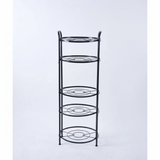 Pot Rack Holder 5 Tier Vertical Storage For Home Cooks Black Pot Racks