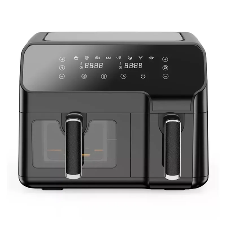 Hisense 8.6L Dual Air Fryer Digital Touchscreen, Dual Baskets, Rapid Oil Free Cooking