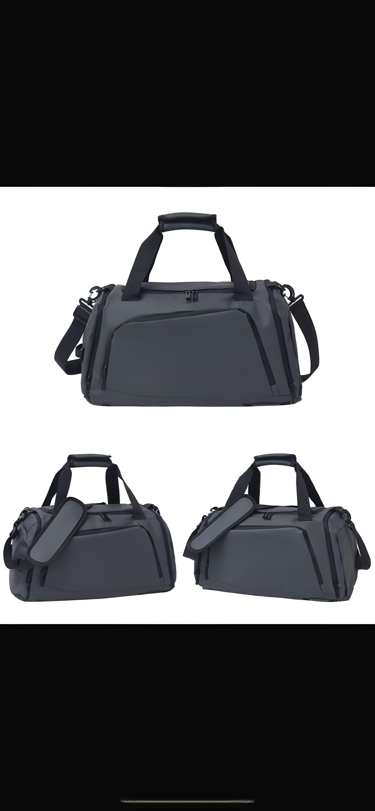 Waterproof Duffel Bag with Shoe Compartment and Backpack Straps