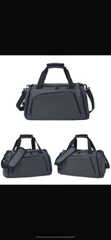 Waterproof Duffel Bag with Shoe Compartment and Backpack Straps