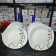 12pcs Plate Set – Classic 10.5 Inch and 11 Inch Ceramic Dinner Plates Plates