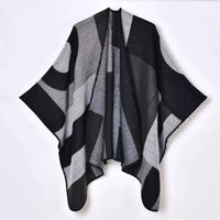 Women's Geometric Wrap Shawl Poncho Ponchos