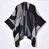 Women's Geometric Wrap Shawl Poncho Ponchos
