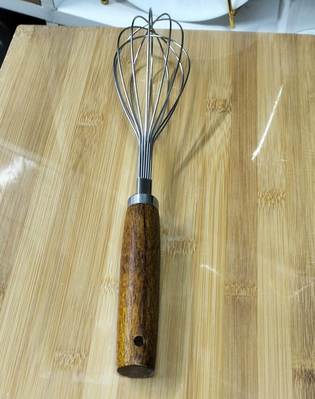 Stainless Steel Kitchen Accessories with Wooden Handles–Whisk, Spatula, Ice Cream Scoop- Furaha Finds Kenya