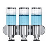 Wall Mounted Multi Chamber Soap Dispenser – Refillable Bathroom and Kitchen Organizer