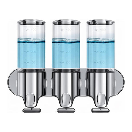 Wall Mounted Multi Chamber Soap Dispenser – Refillable Bathroom and Kitchen Organizer