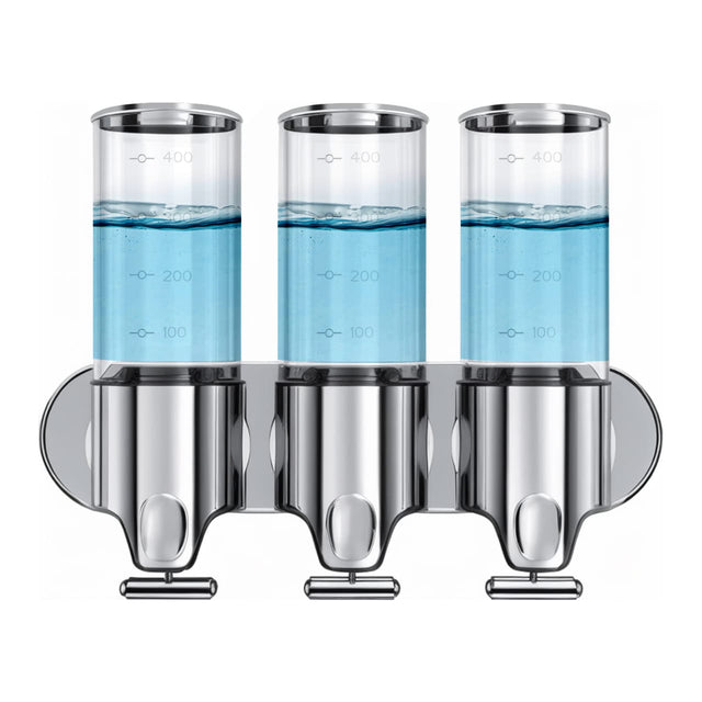 Wall Mounted Multi Chamber Soap Dispenser – Refillable Bathroom and Kitchen Organizer