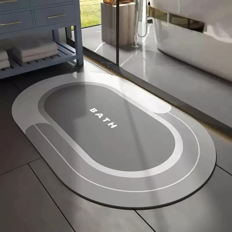 Oval Absorbent Bathroom Mat Bath Mats & Rugs Bath Mats & Rugs