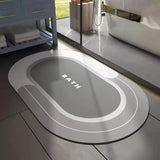 Oval Absorbent Bathroom Mat Bath Mats & Rugs Bath Mats & Rugs