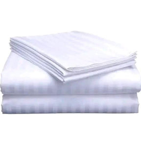 STRIPED COTTON BEDSHEETS SET bedding Bed Sheets