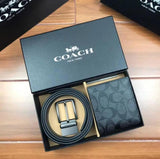 Coach Belt And Wallet Leather Gift Set For Men Gift Sets Wallets