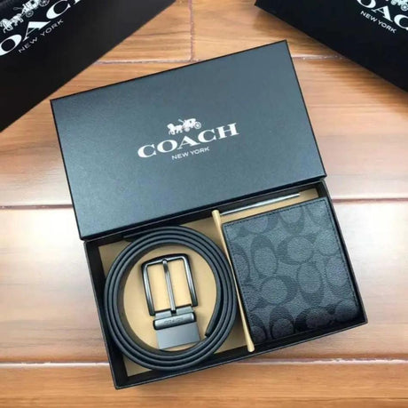 Coach Belt And Wallet Leather Gift Set For Men Gift Sets Wallets