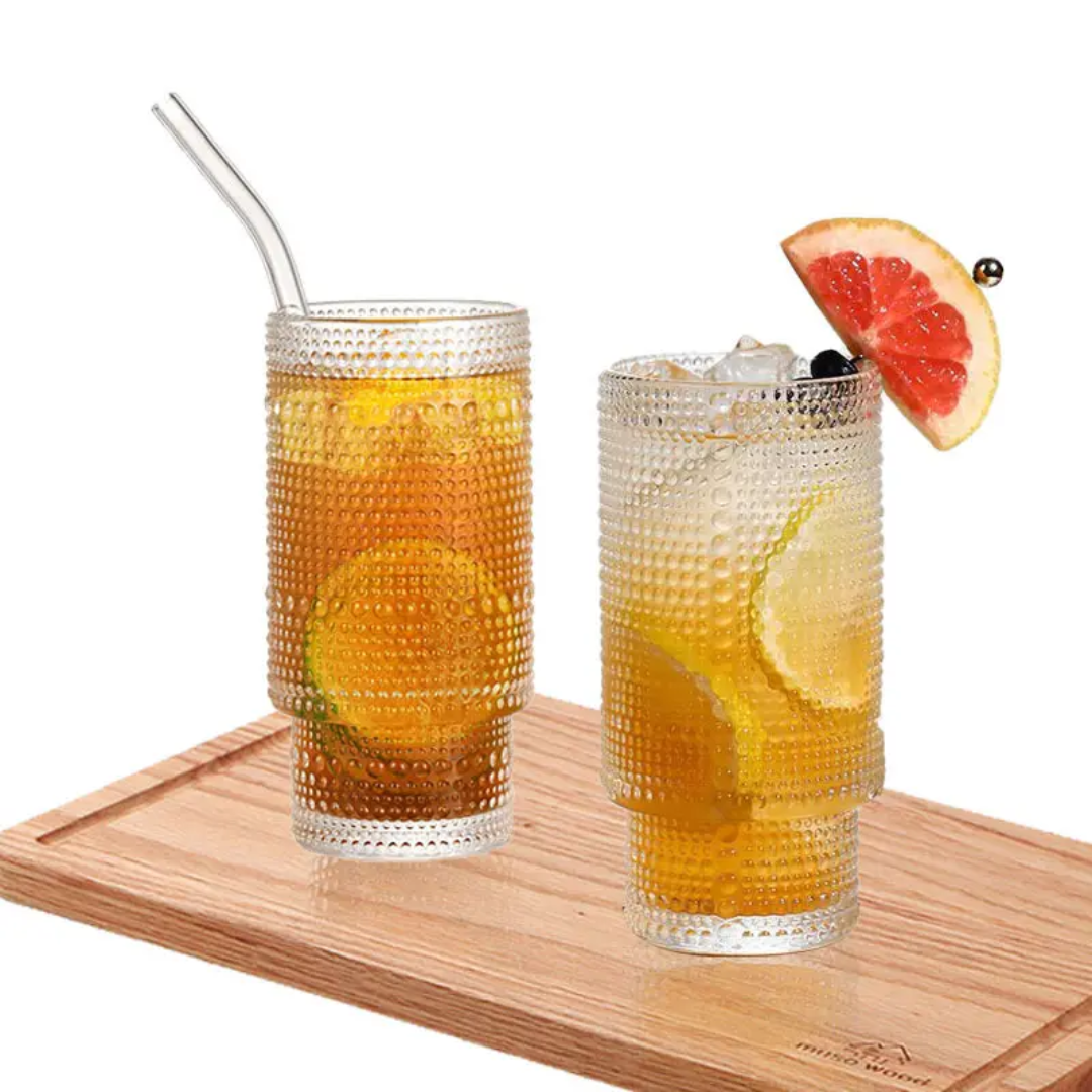 Furaha Finds Embossed Vintage Glass Cup

