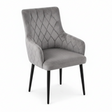 Modern Velvet Dining Chair with Armrests