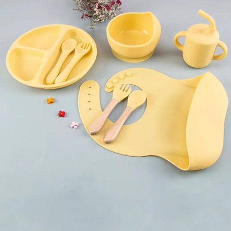 Eco Friendly Silicone Feeding Set For Babies BPA Free Baby & Kids Feeding Essentials