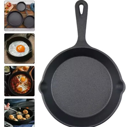 Extra Large 30cm Cast Iron Skillet Fry Pan–Multipurpose Cooking, Baking, and Serving- Furaha Finds Kenya