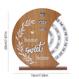 Wooden Creative Perpetual Calendar Desk Ornament with Manual Rotating Turntable.- Furaha Finds Kenya