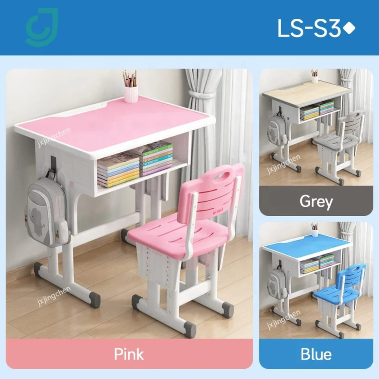 Adjustable Kids Study Table and Chair Set