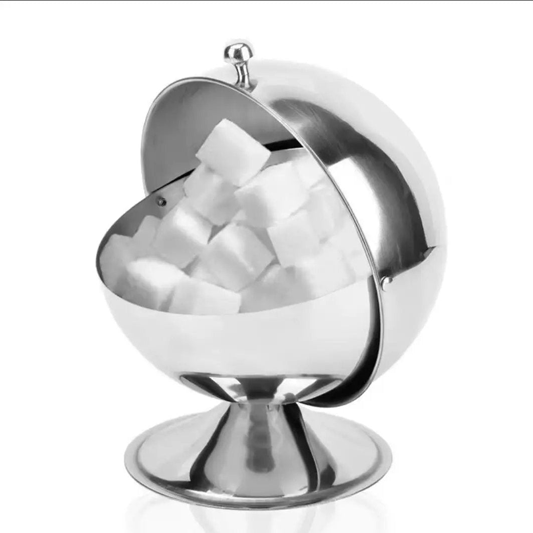 Spherical Stainless Steel Flip-Top Storage Jar Food storage container Food Storage Containers