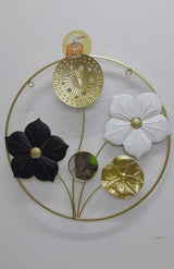 Wall Hanging Gold Plated Metallic Flower Decoration – Rectangular, Round, and Square