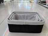 3-in-1 Organising Wicker Baskets – Multipurpose Storage Set