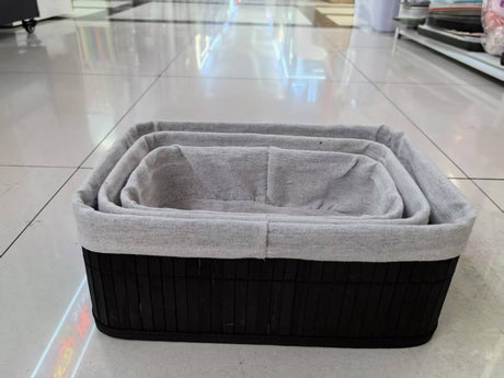3-in-1 Organising Wicker Baskets – Multipurpose Storage Set