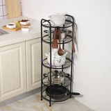 Pot Rack Holder 5 Tier Vertical Storage For Home Cooks Black Pot Racks