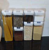 Acrylic 7pcs Set Food Containers Airtight Kitchen Storage