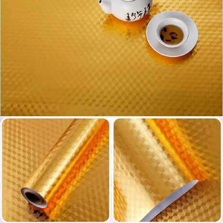 Aluminium Self Adhesive Oil Proof Shelf Liner Wall Stickers
