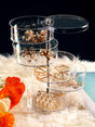 5-Layer Rotatable Jewelry Storage Box with Transparent Cylinder Design for Earrings and Accessories