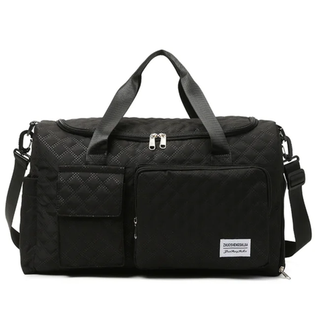 Furaha Finds Large Capacity Duffle Tote Travel Bag with Crossbody Strap for Weekend, Gym, and Overnight Use