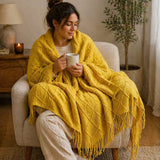 Decorative Knitted Throw Blanket Throw Blankets