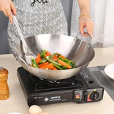Thickened Heavy Gauge Aluminum Two-Sided Handle Wok Woks