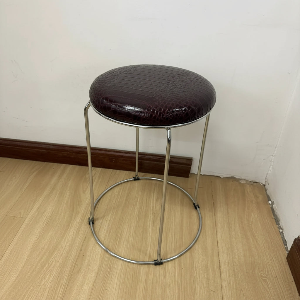 Modern Velvet Accent Stool Dining Chairs Bar Stools