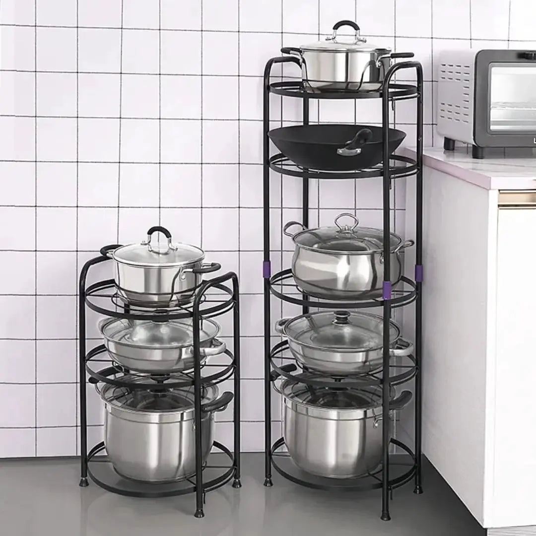 5 Tier Multifunctional Pot Rack Kitchen Storage Pot Racks