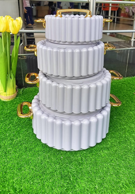 4pcs Luxurious Insulated Hotpot Set 1L,1.5L,2.5L and3L, Keeps Food Hot & Fresh for 6 Hours- Furaha Finds Kenya