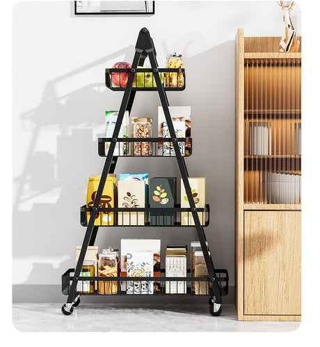 Furaha Finds 4 Layers Multifunctional Metallic Storage Rack