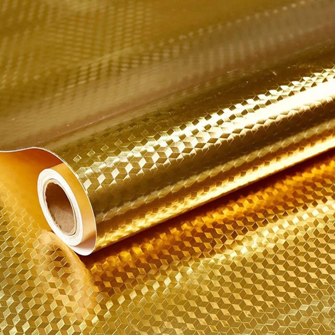 Aluminium Self Adhesive Oil Proof Shelf Liner Wall Stickers