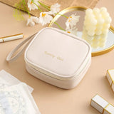 Waterproof Pad Pouch - Brown, Pink & Cream White Travel Accessories Travel Organizer Bags