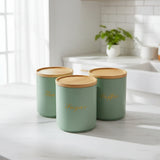 3 Piece Alloy Canister Set Canister set Storage & Organization