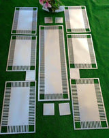 Silver Classy Placemats Set with Table Runner and Optional Coasters
