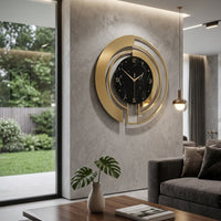 Luxury Modern Gold & Black Wall Clock Wall clock Wall Clocks
