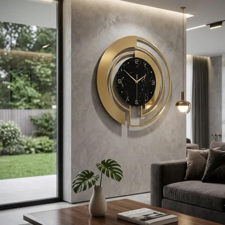 Luxury Modern Gold & Black Wall Clock Wall clock Wall Clocks