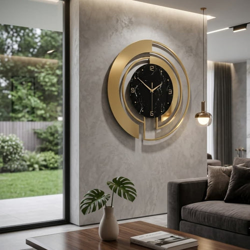 Luxury Modern Gold & Black Wall Clock Wall clock Wall Clocks