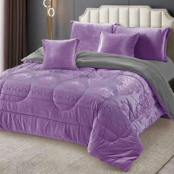 Luxury Silk Velvet Fleece Duvet Set 6x6 with Bedsheet and Pillowcases Bedding