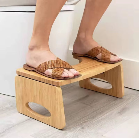Foldable Wooden Toilet Feet Stool Office Foot Rest Stepped Stool